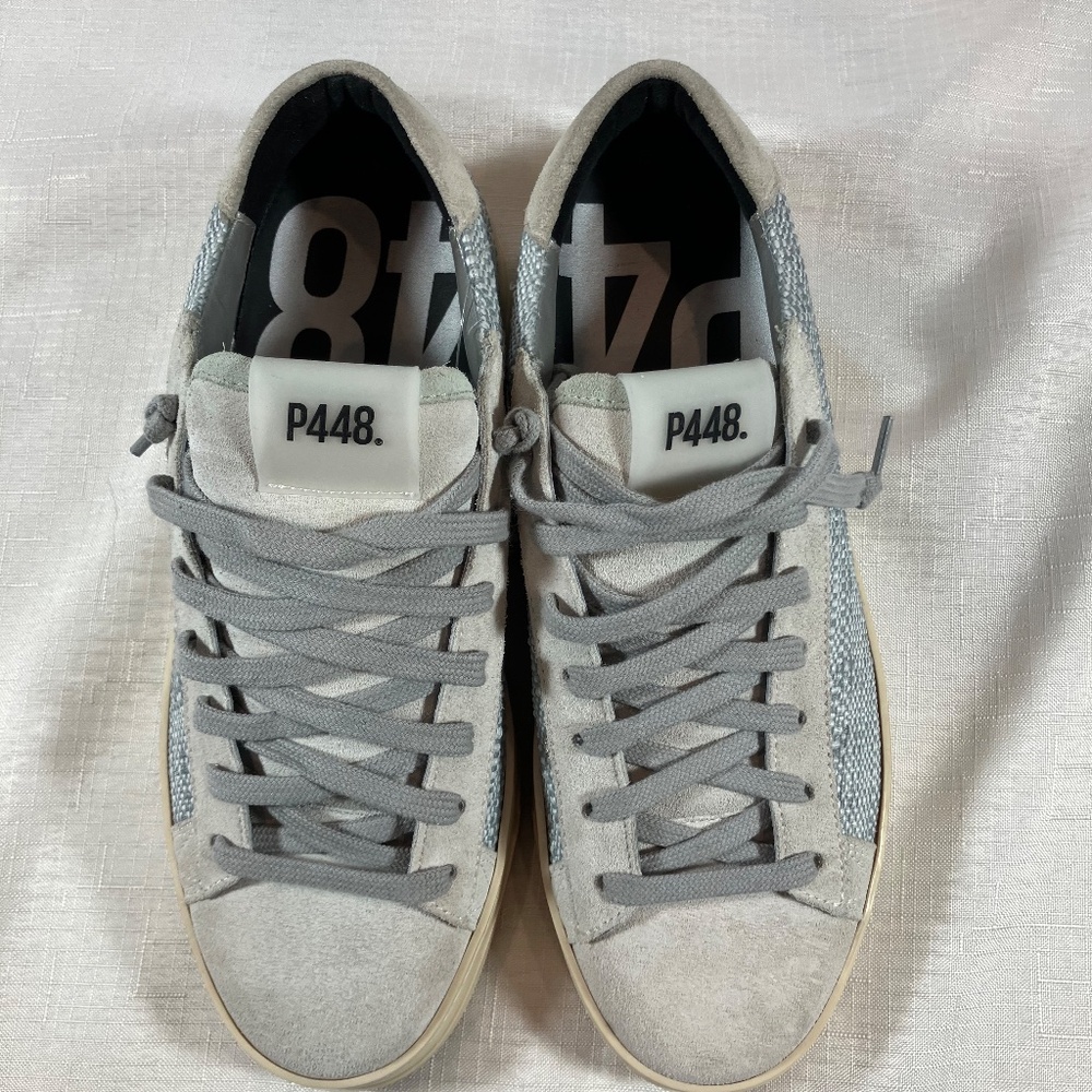 NWOT P448 Jack Suede & Woven Textured Sneakers, Women's Size 38 (US Size 8) - Picture 8 of 14